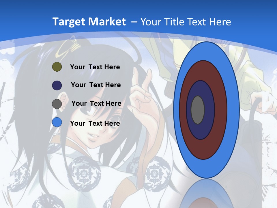 A Couple Of Anime Characters In Front Of A Blue Background PowerPoint Template