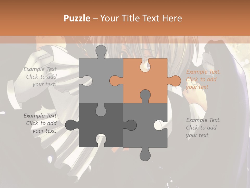 A Couple Of Anime Characters Hugging In Front Of A Full Moon PowerPoint Template