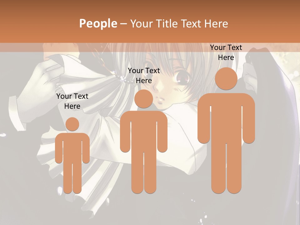 A Couple Of Anime Characters Hugging In Front Of A Full Moon PowerPoint Template