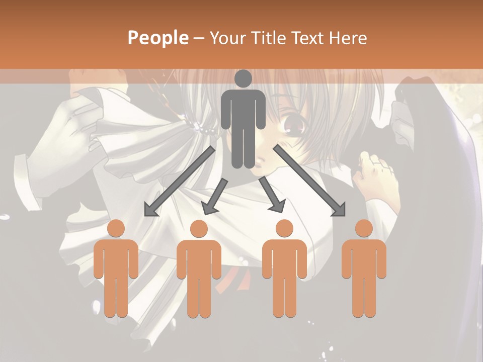 A Couple Of Anime Characters Hugging In Front Of A Full Moon PowerPoint Template