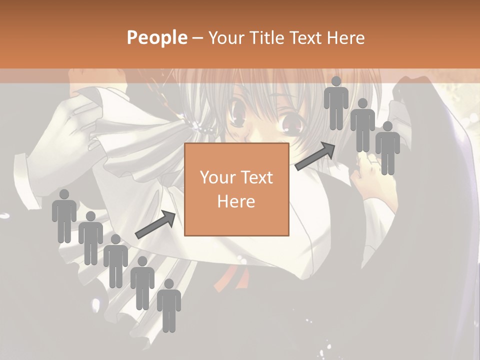 A Couple Of Anime Characters Hugging In Front Of A Full Moon PowerPoint Template