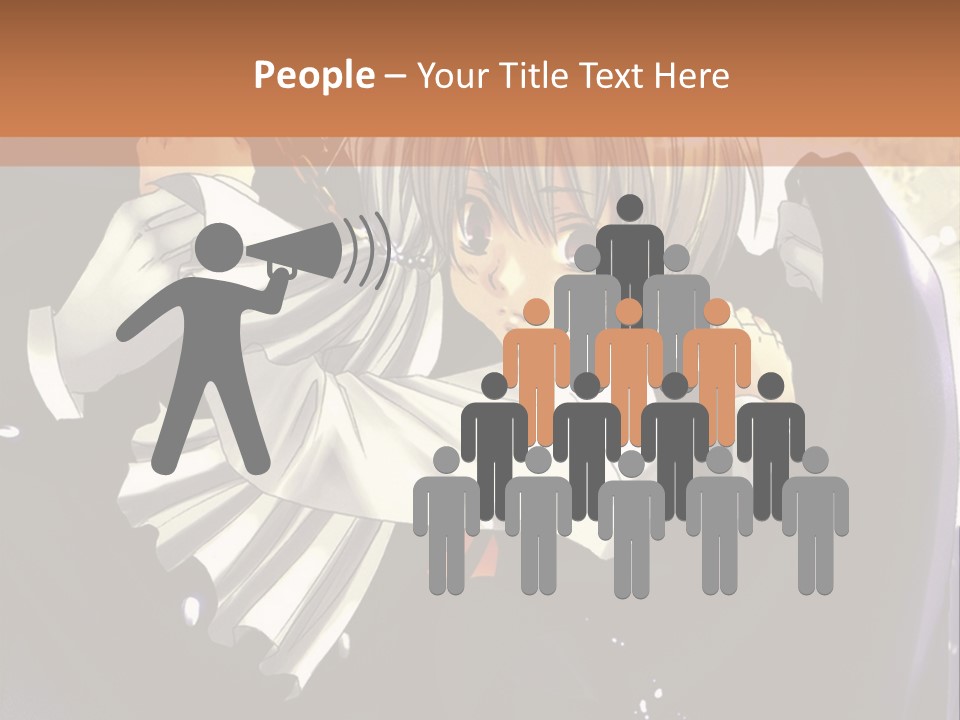 A Couple Of Anime Characters Hugging In Front Of A Full Moon PowerPoint Template