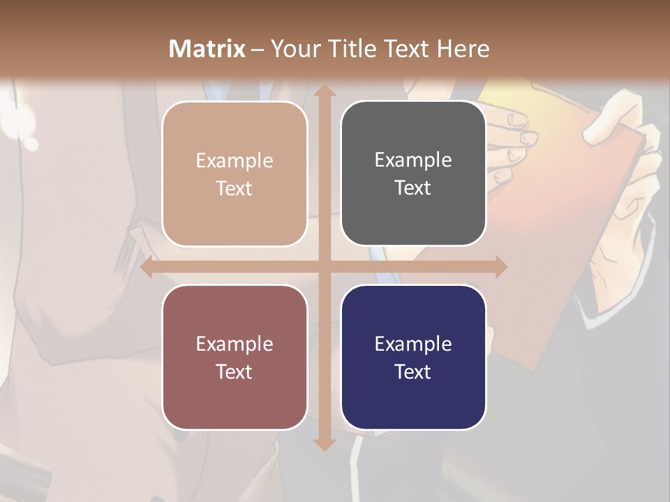 A Couple Of People Standing Next To Each Other PowerPoint Template