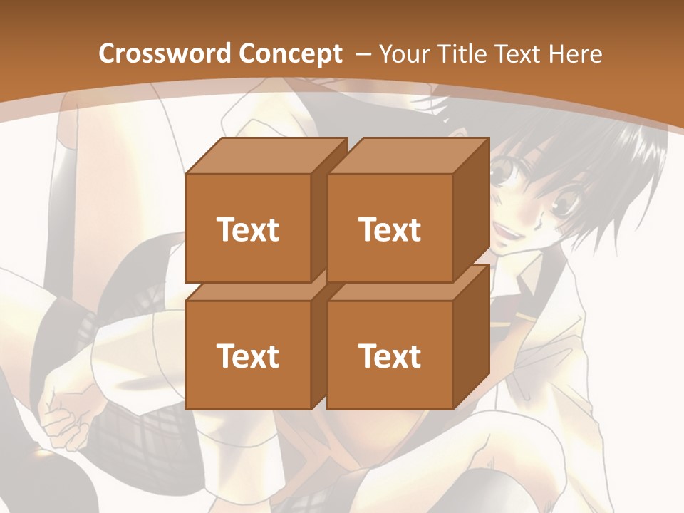 A Couple Of Anime Characters Sitting Next To Each Other PowerPoint Template