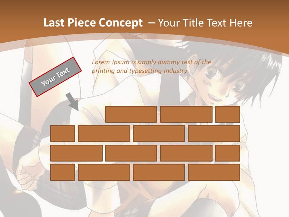 A Couple Of Anime Characters Sitting Next To Each Other PowerPoint Template