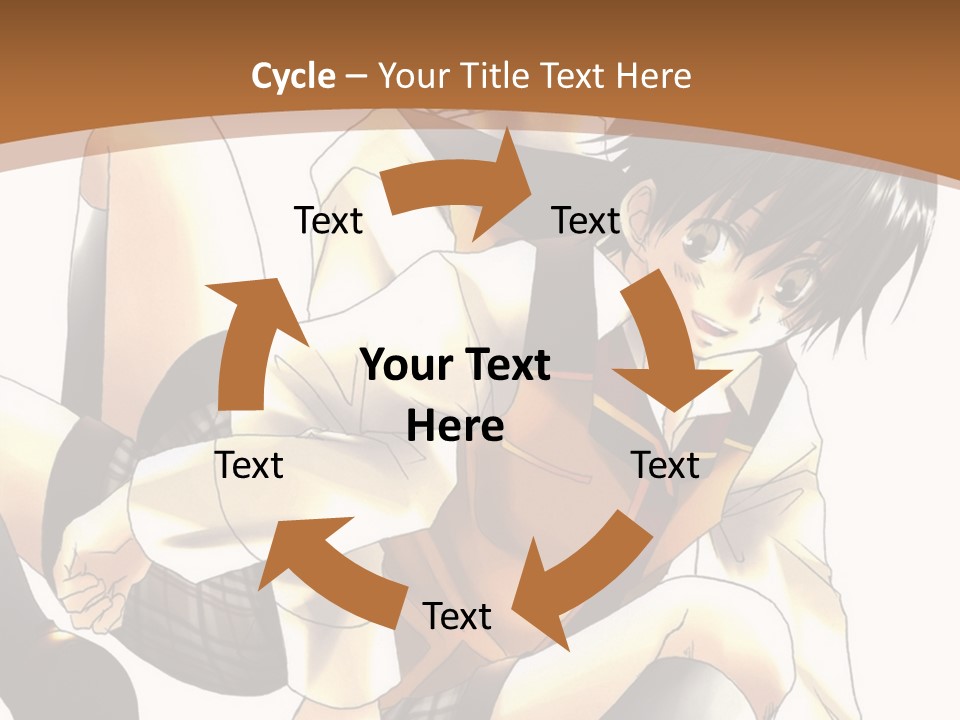 A Couple Of Anime Characters Sitting Next To Each Other PowerPoint Template