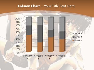 A Couple Of Anime Characters Sitting Next To Each Other PowerPoint Template