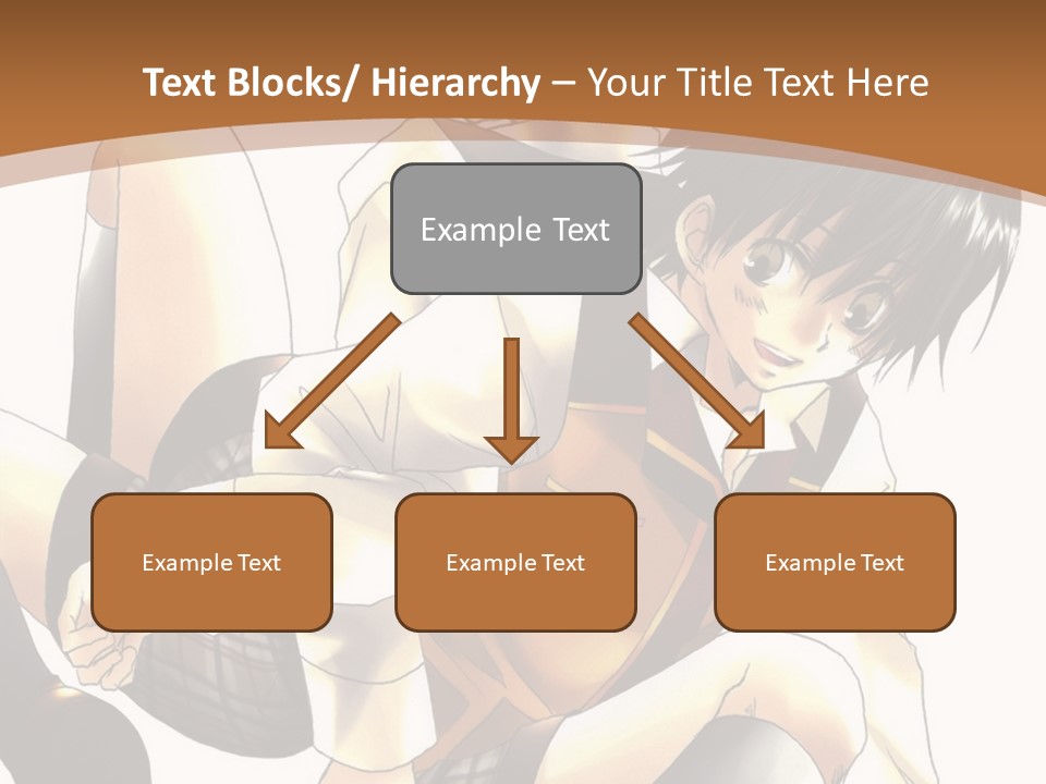 A Couple Of Anime Characters Sitting Next To Each Other PowerPoint Template