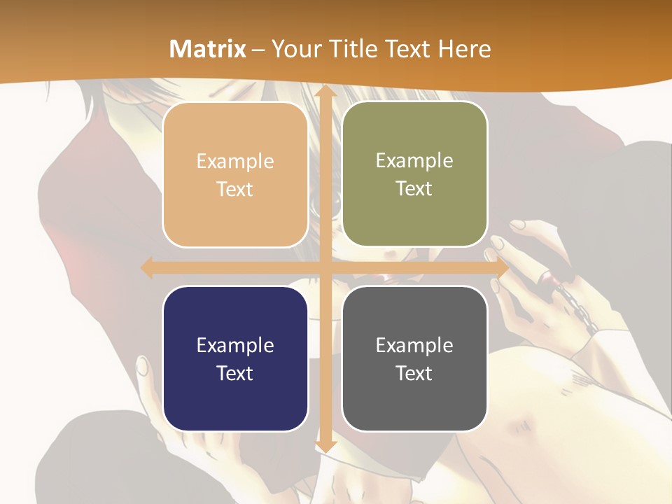 A Couple Of Anime Characters Sitting Next To Each Other PowerPoint Template