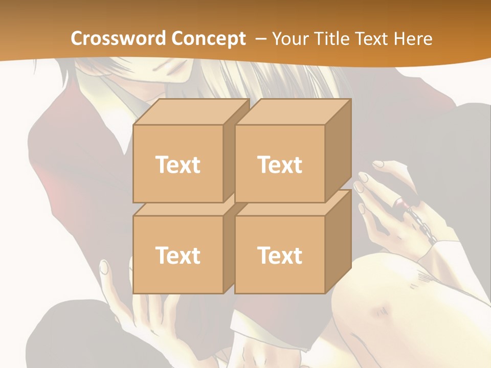 A Couple Of Anime Characters Sitting Next To Each Other PowerPoint Template