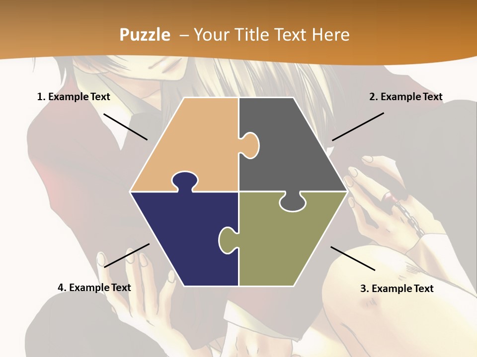 A Couple Of Anime Characters Sitting Next To Each Other PowerPoint Template