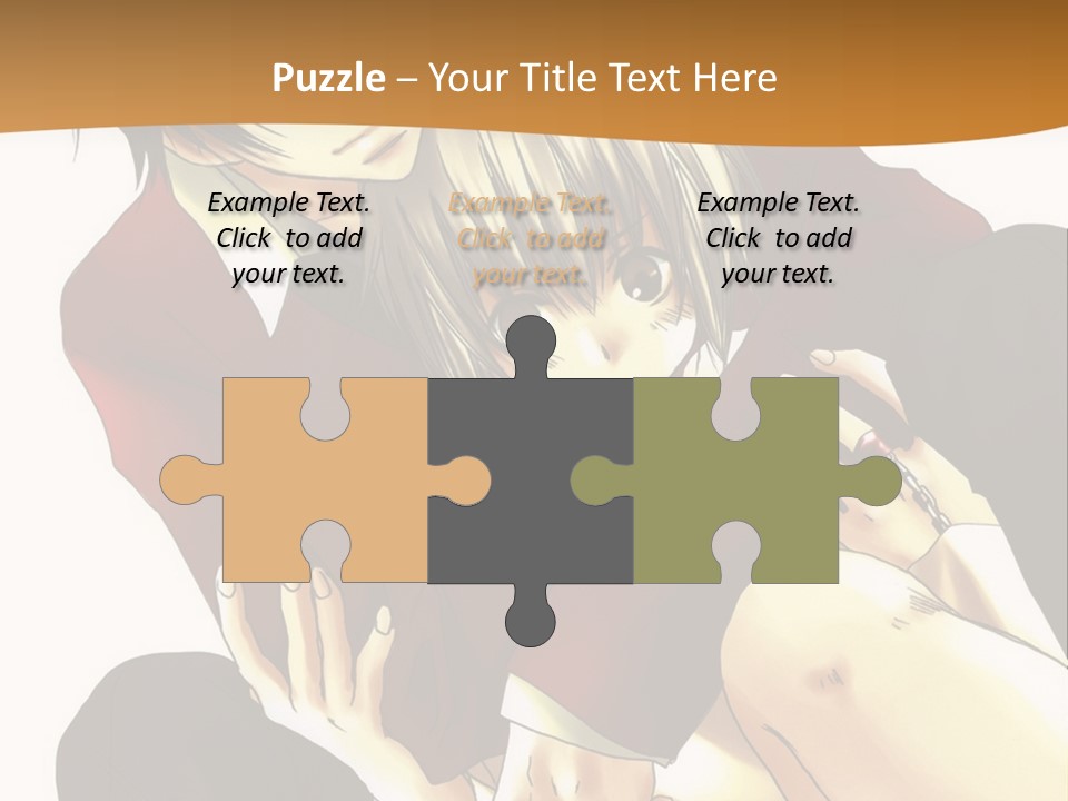 A Couple Of Anime Characters Sitting Next To Each Other PowerPoint Template