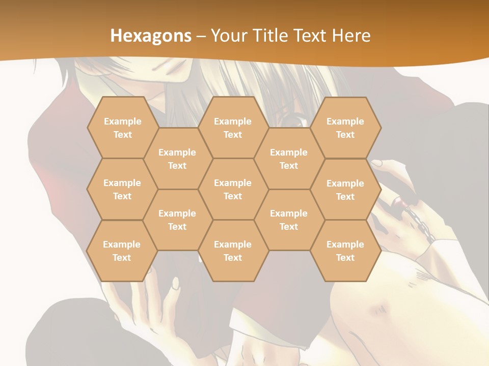 A Couple Of Anime Characters Sitting Next To Each Other PowerPoint Template