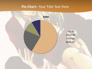 A Couple Of Anime Characters Sitting Next To Each Other PowerPoint Template