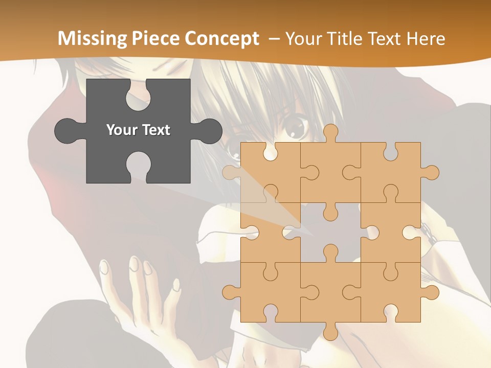 A Couple Of Anime Characters Sitting Next To Each Other PowerPoint Template