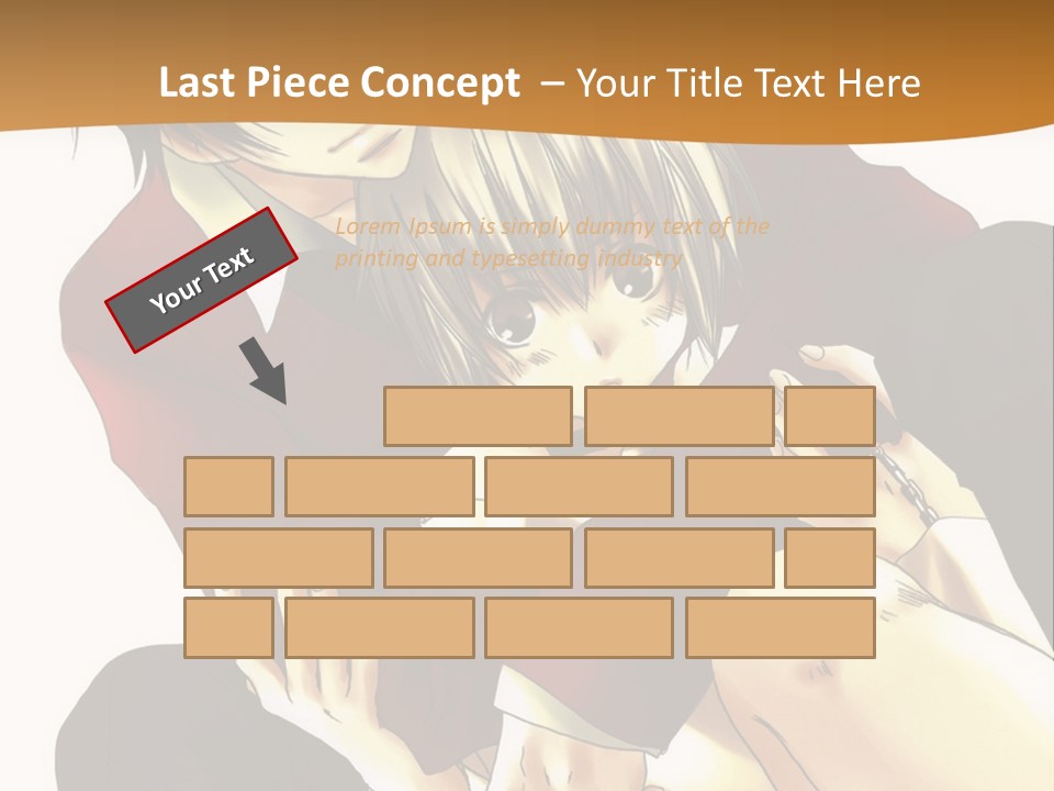 A Couple Of Anime Characters Sitting Next To Each Other PowerPoint Template