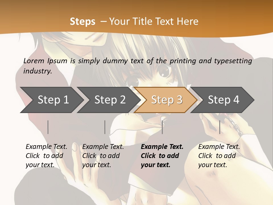 A Couple Of Anime Characters Sitting Next To Each Other PowerPoint Template