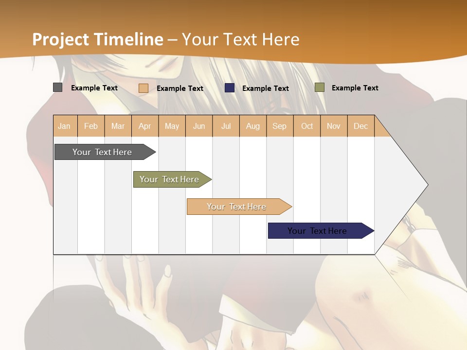 A Couple Of Anime Characters Sitting Next To Each Other PowerPoint Template