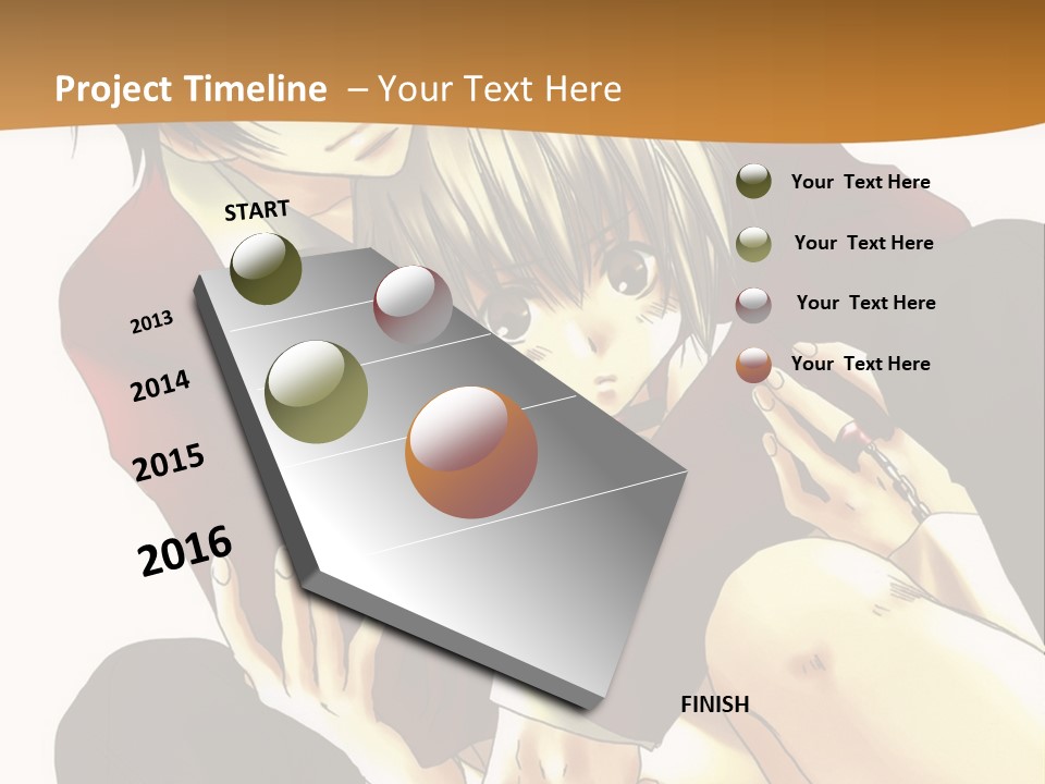 A Couple Of Anime Characters Sitting Next To Each Other PowerPoint Template