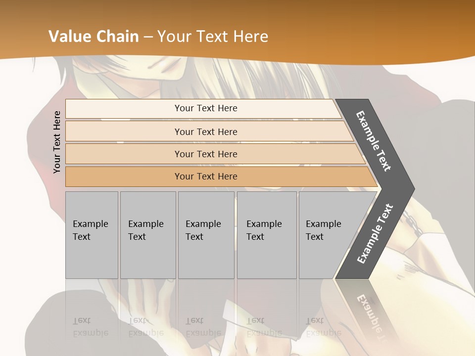 A Couple Of Anime Characters Sitting Next To Each Other PowerPoint Template