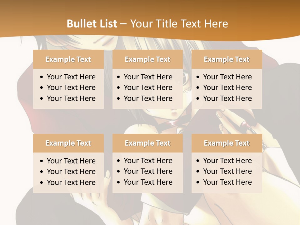 A Couple Of Anime Characters Sitting Next To Each Other PowerPoint Template