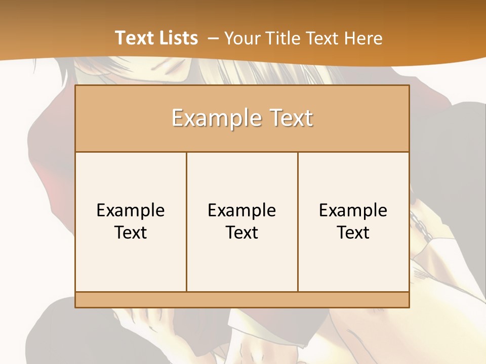 A Couple Of Anime Characters Sitting Next To Each Other PowerPoint Template