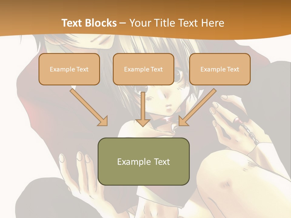 A Couple Of Anime Characters Sitting Next To Each Other PowerPoint Template