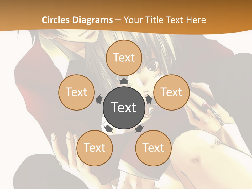 A Couple Of Anime Characters Sitting Next To Each Other PowerPoint Template