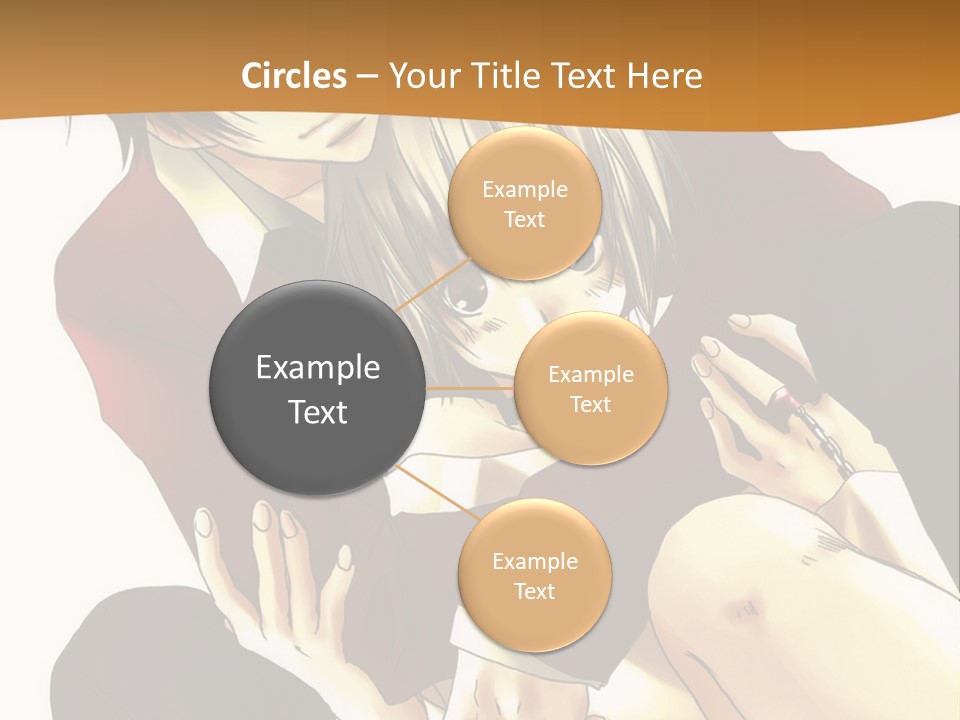 A Couple Of Anime Characters Sitting Next To Each Other PowerPoint Template