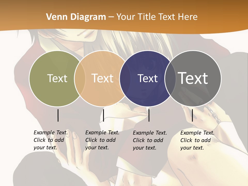 A Couple Of Anime Characters Sitting Next To Each Other PowerPoint Template