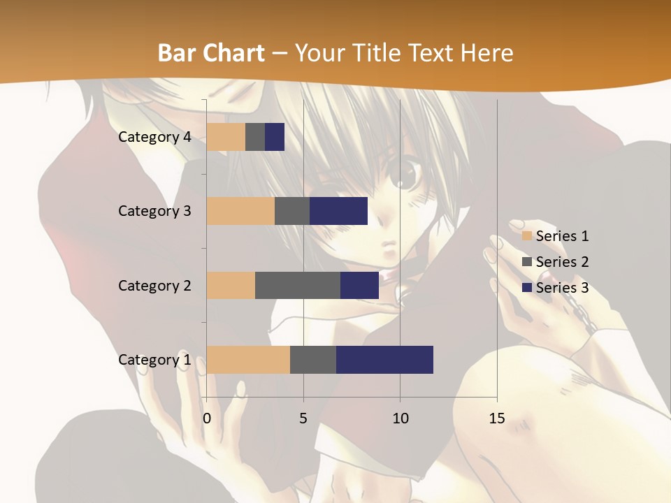 A Couple Of Anime Characters Sitting Next To Each Other PowerPoint Template