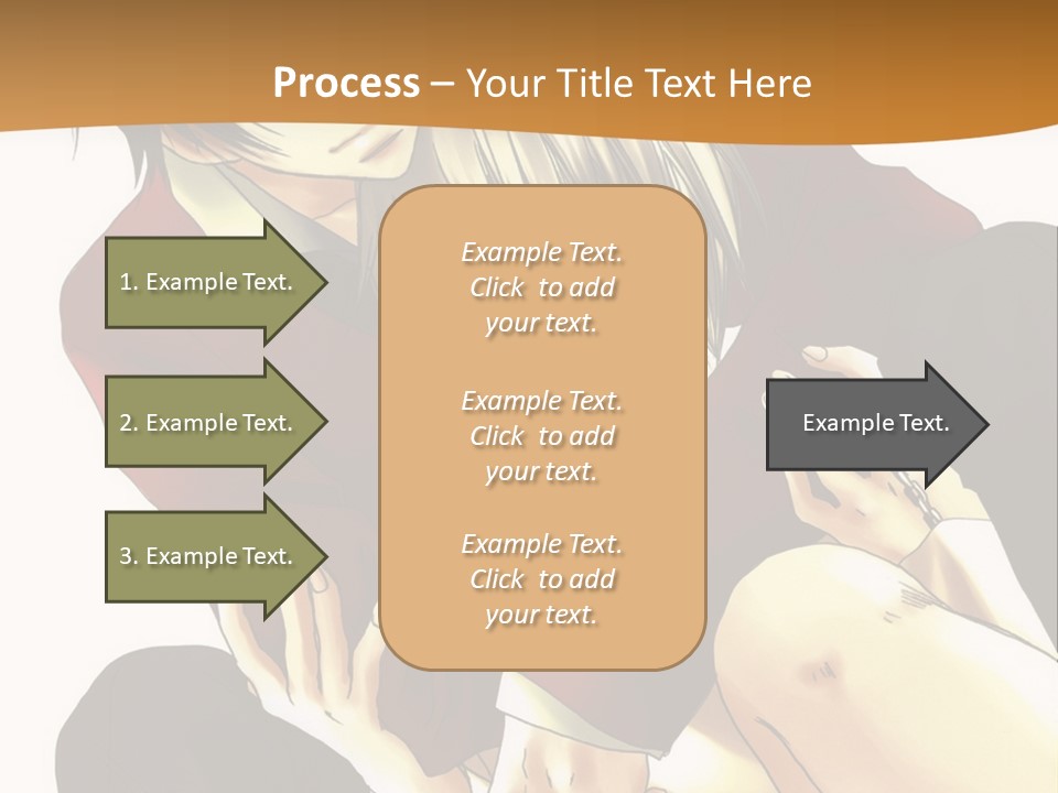 A Couple Of Anime Characters Sitting Next To Each Other PowerPoint Template