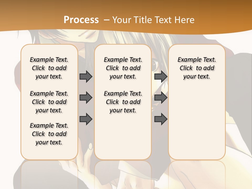 A Couple Of Anime Characters Sitting Next To Each Other PowerPoint Template