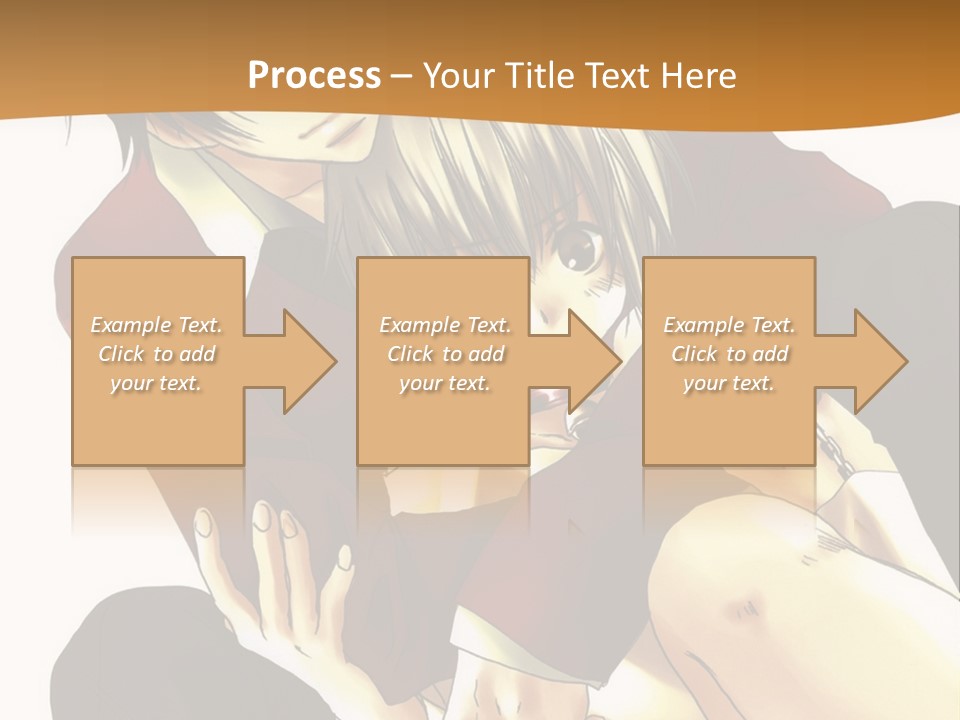 A Couple Of Anime Characters Sitting Next To Each Other PowerPoint Template