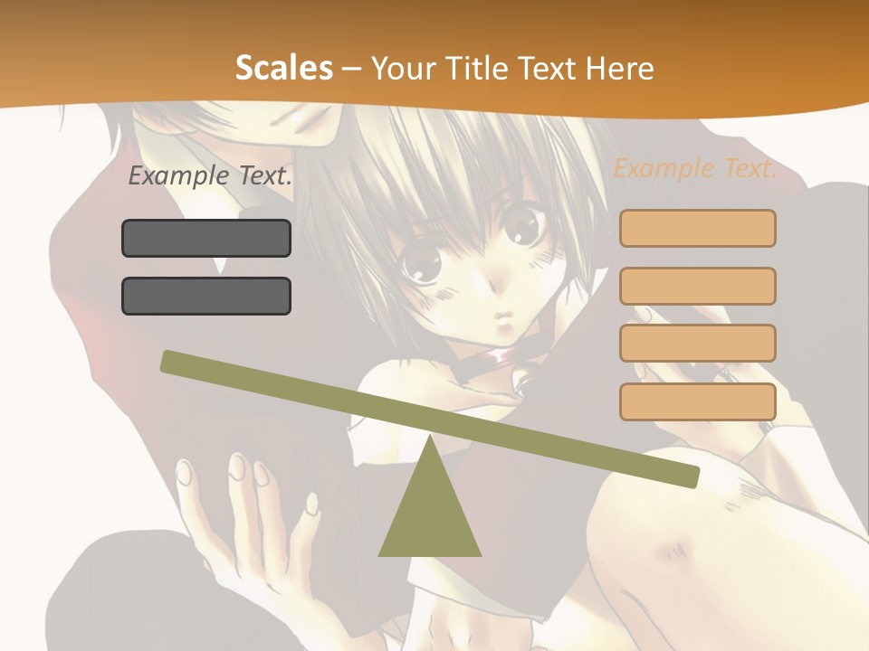 A Couple Of Anime Characters Sitting Next To Each Other PowerPoint Template