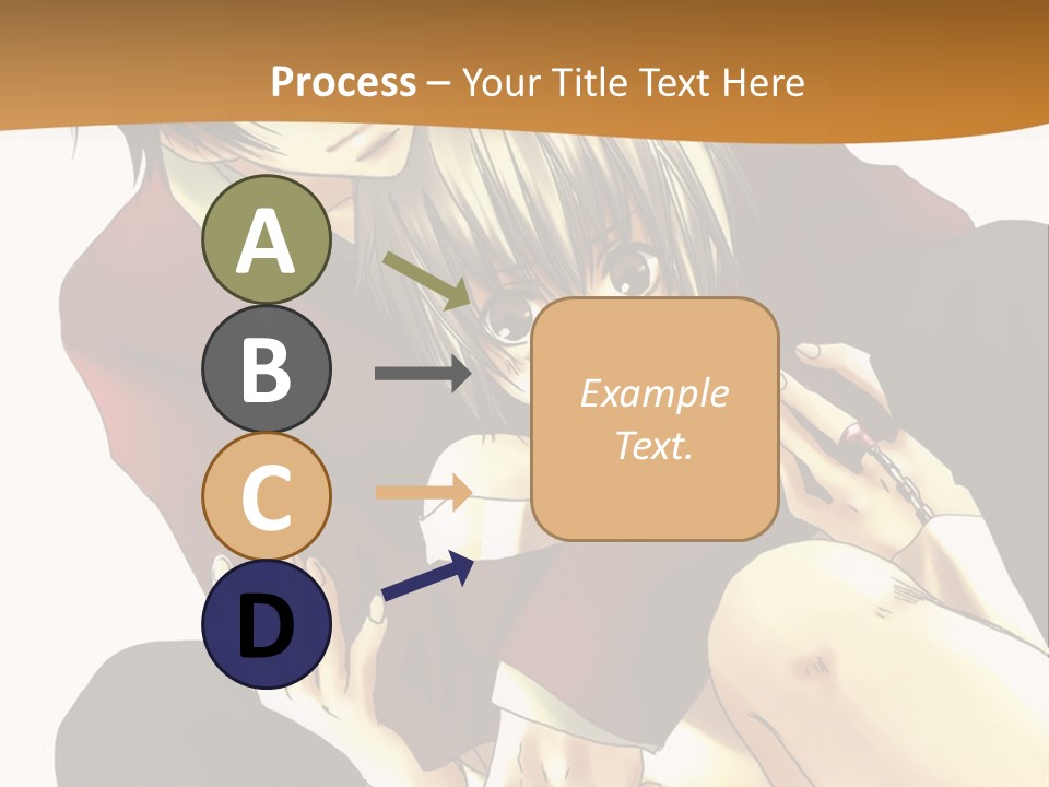 A Couple Of Anime Characters Sitting Next To Each Other PowerPoint Template