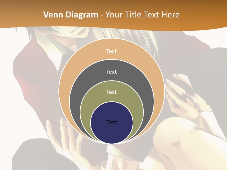 A Couple Of Anime Characters Sitting Next To Each Other PowerPoint Template