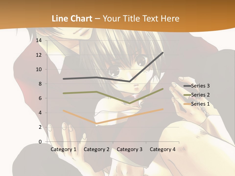 A Couple Of Anime Characters Sitting Next To Each Other PowerPoint Template