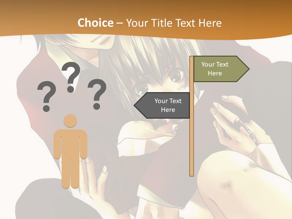 A Couple Of Anime Characters Sitting Next To Each Other PowerPoint Template