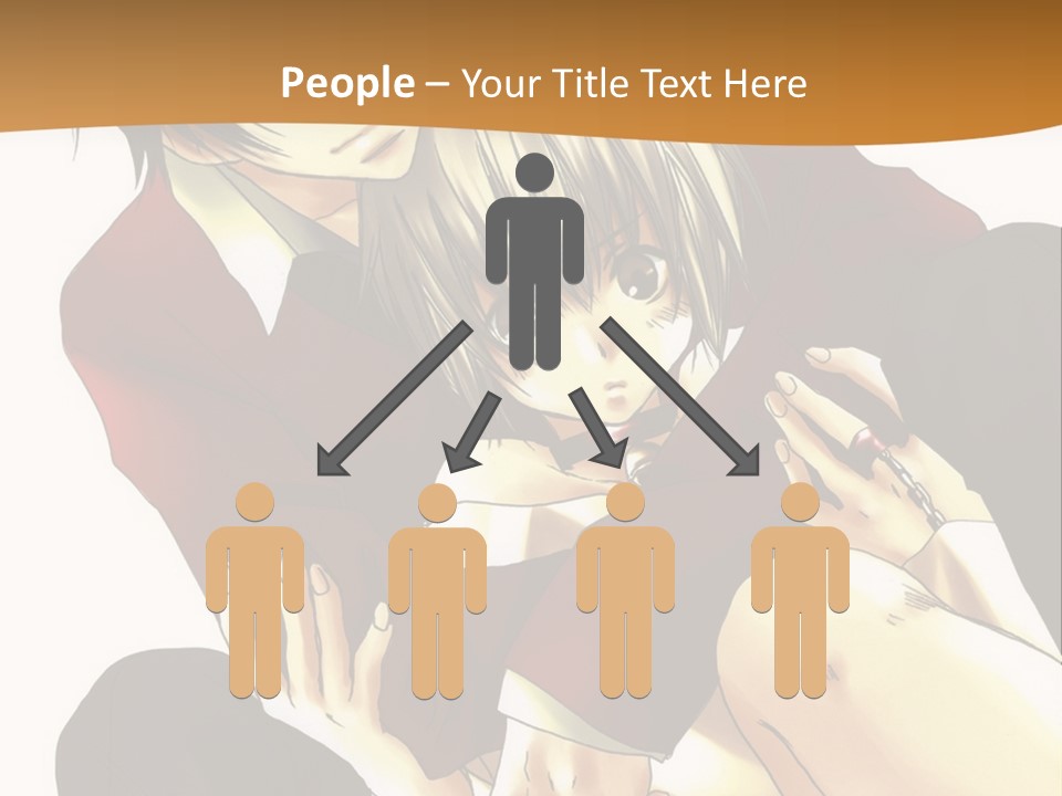 A Couple Of Anime Characters Sitting Next To Each Other PowerPoint Template