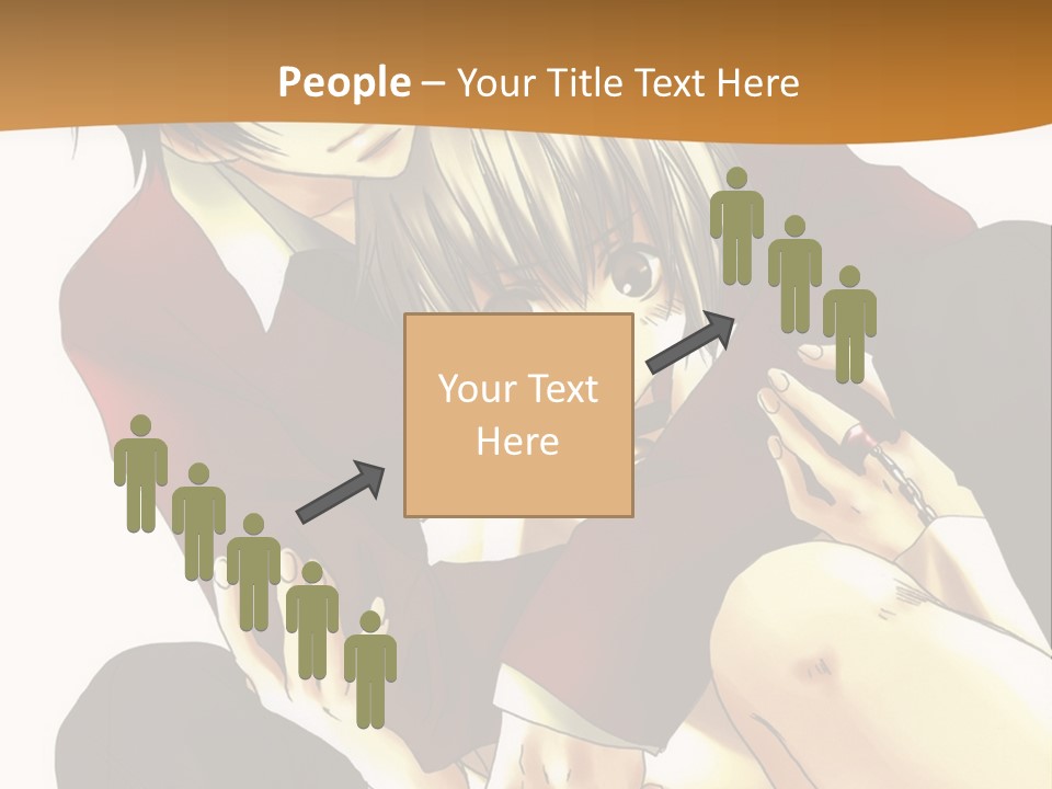 A Couple Of Anime Characters Sitting Next To Each Other PowerPoint Template