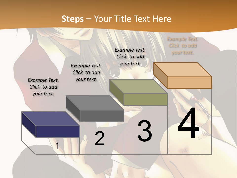 A Couple Of Anime Characters Sitting Next To Each Other PowerPoint Template