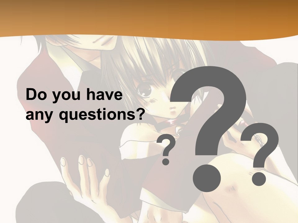 A Couple Of Anime Characters Sitting Next To Each Other PowerPoint Template