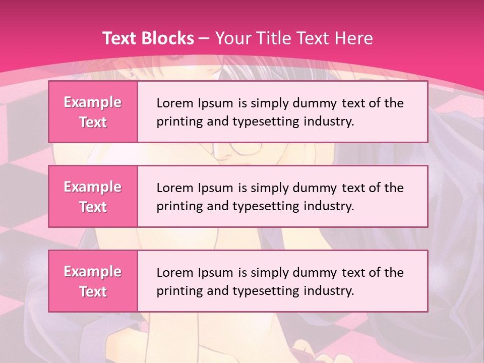 A Man And Woman Are Kissing In A Pink Background PowerPoint Template