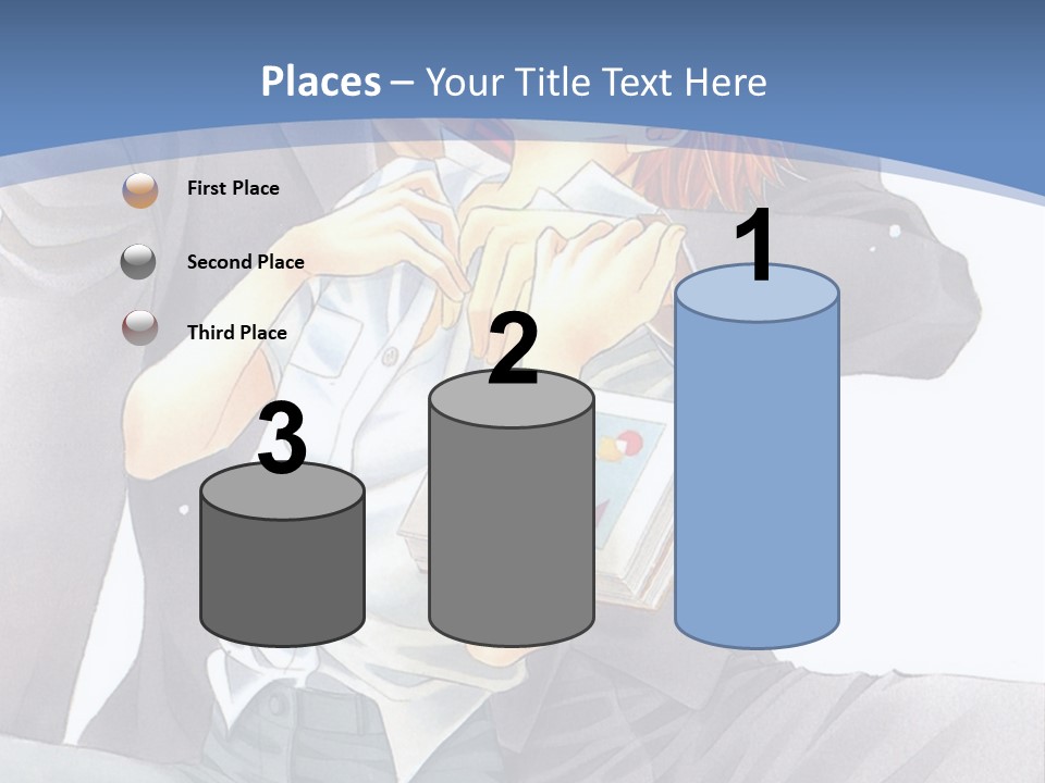 A Man And A Woman Are Sitting On A Bench PowerPoint Template