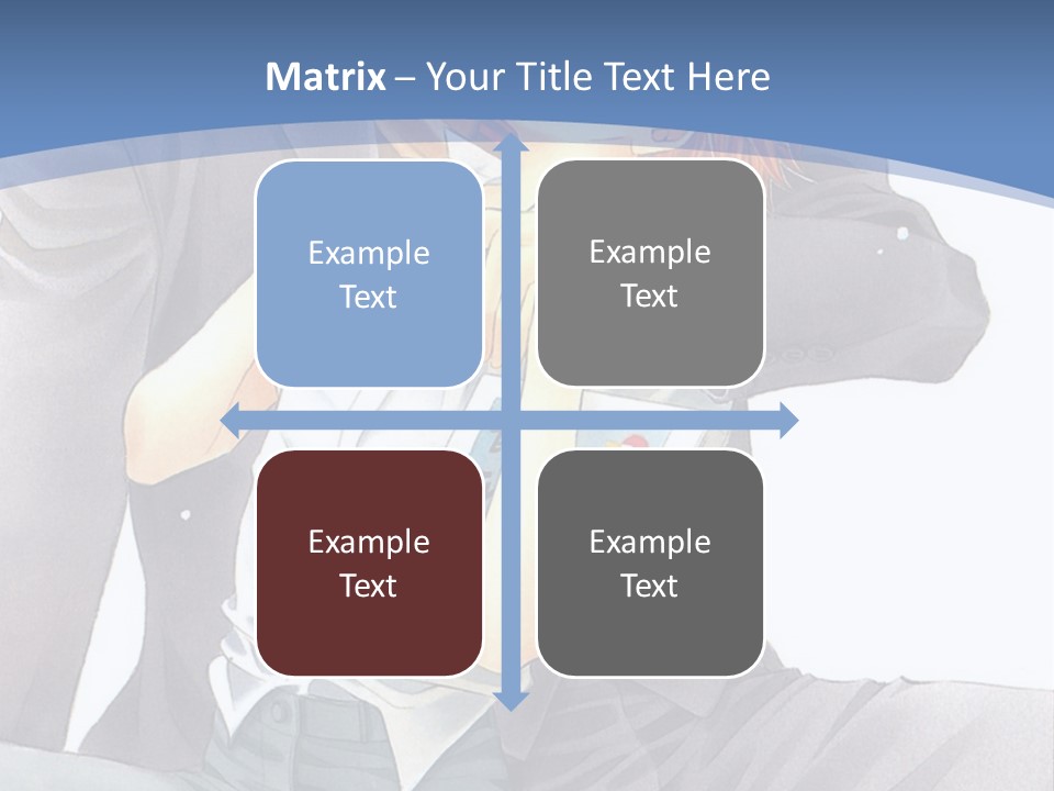 A Man And A Woman Are Sitting On A Bench PowerPoint Template