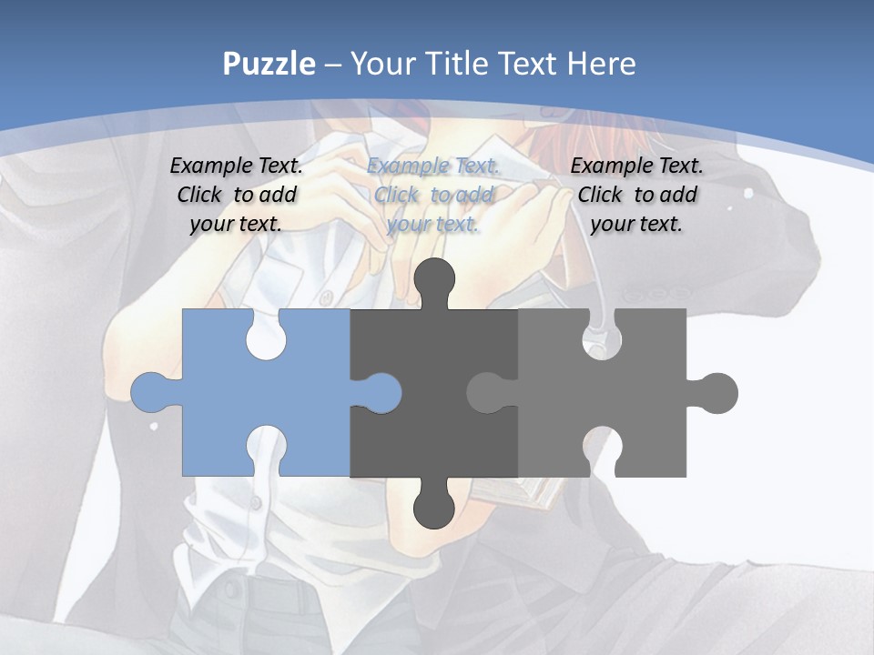 A Man And A Woman Are Sitting On A Bench PowerPoint Template