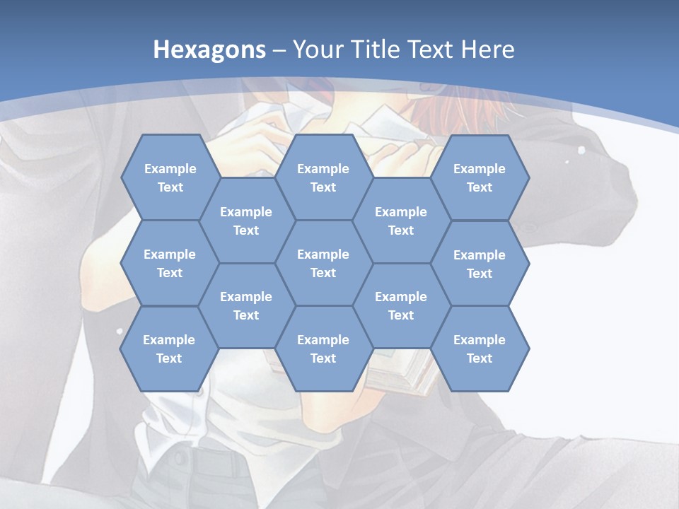 A Man And A Woman Are Sitting On A Bench PowerPoint Template