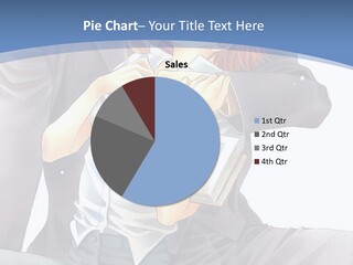 A Man And A Woman Are Sitting On A Bench PowerPoint Template