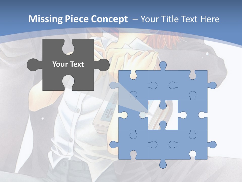 A Man And A Woman Are Sitting On A Bench PowerPoint Template